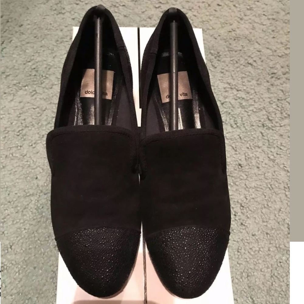 Dolce Vita Camber Black Suede Loafers - Size 6